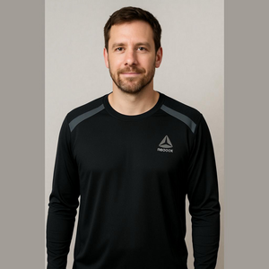 Reebok Men's Black Long Sleeve Speedwick Shirt size 2XL